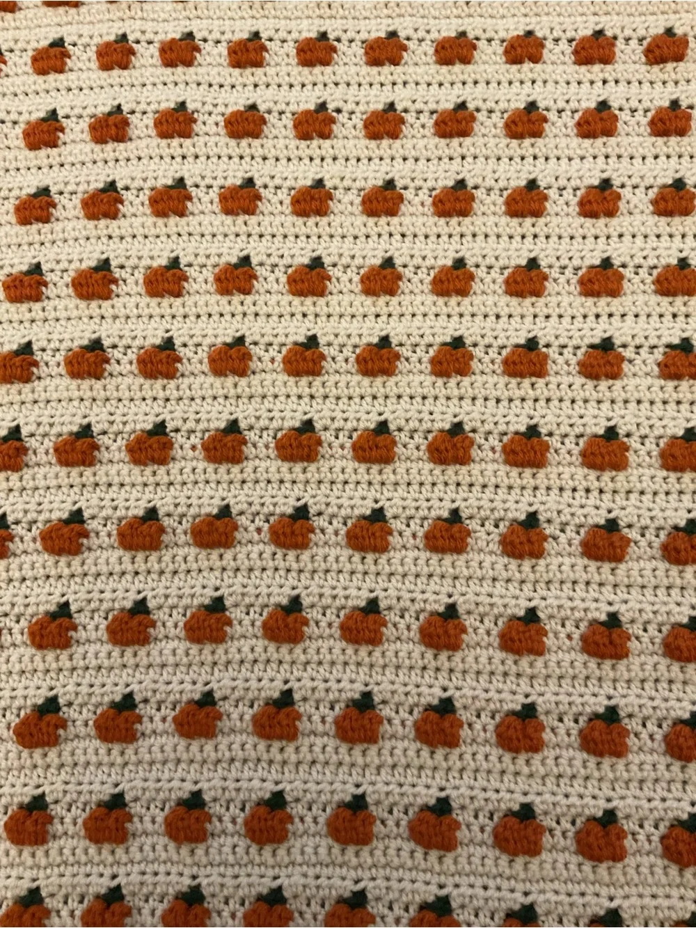 Handmade Crochet Pumpkin Patch Blanket